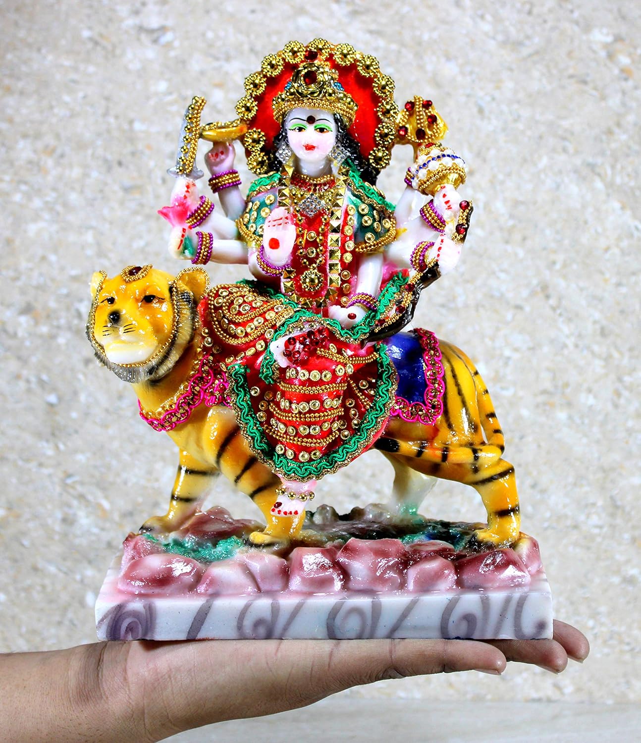 eSplanade Maa Durga MATA Rani Idol Statue Murti Moorti for Home Mandir (10 X 7.5 Inches)