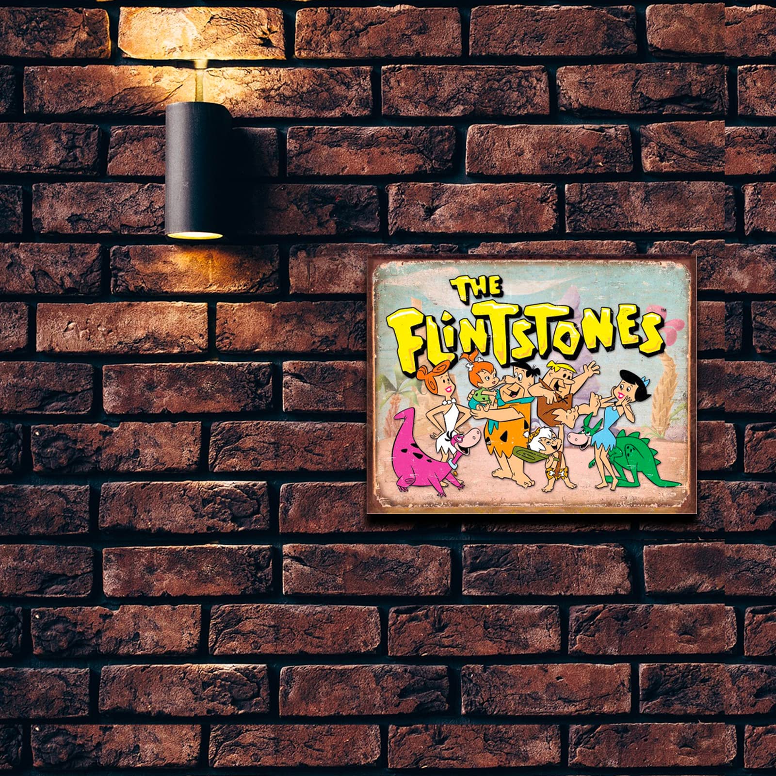 Desperate Enterprises Flintstones Family Retro Tin Sign