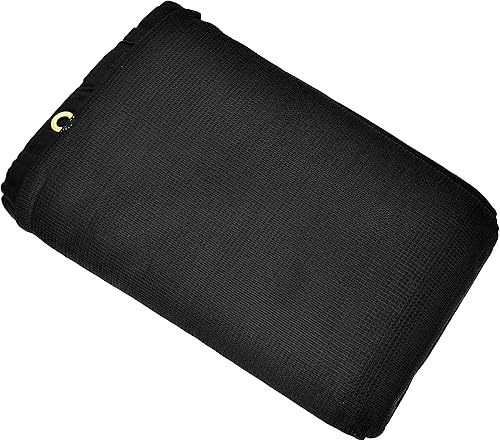 Miniatura 6 de AdirPro Lona de malla de punto resistente, lona negra de 12 x 24 pies con ojales para parques infantiles, porche, patio, patios traseros, piscinas,