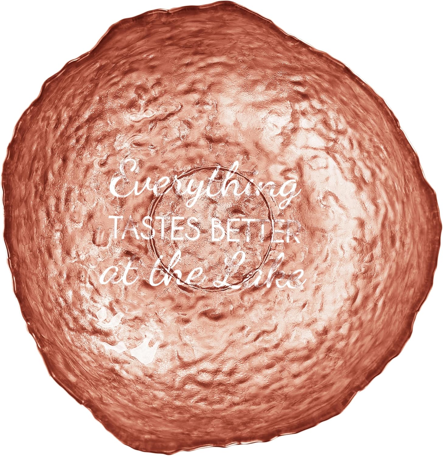 Pavilion - Everything Tastes Better At The Lake - 9.5" Bronze Serving Dish Tray Bowl Lakehouse Cottage Lake Front Kitchen Gift Housewarming Present