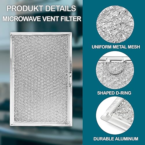 Miniatura 5 de Frigidaire 5304464105, 5304509444, 5304478913 Filtro de grasa para microondas 5-116 x 7-58 x 18 pulgadas (empaquetado en caja) (paquete de 4)