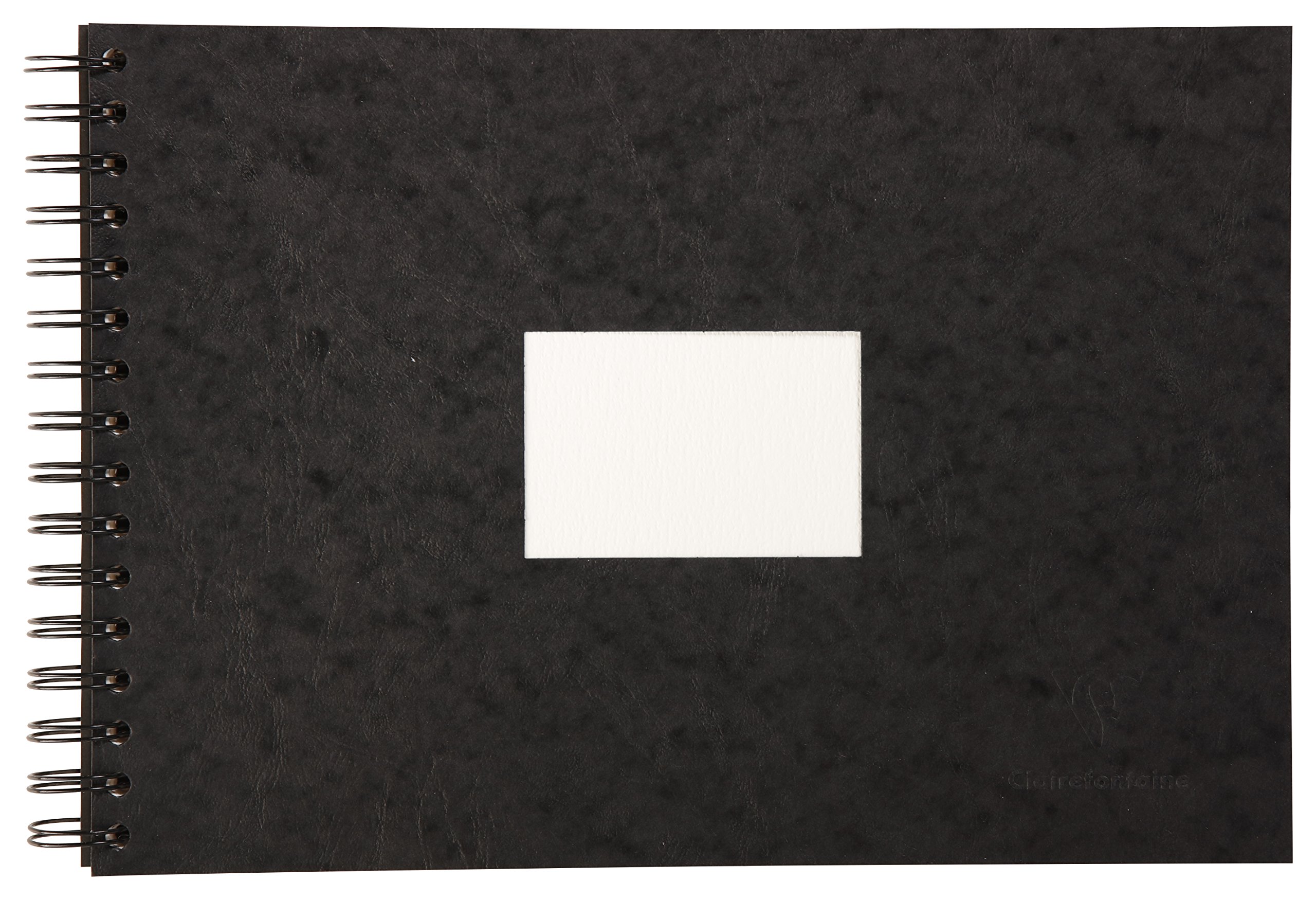 Clairefontaine 96061C Reisealbum mit Doppelspirale Aquarellpapier Feinkörnig, Din A4, 21 x 29.7 cm, 25 Blatt, 300 g Packung, weiß