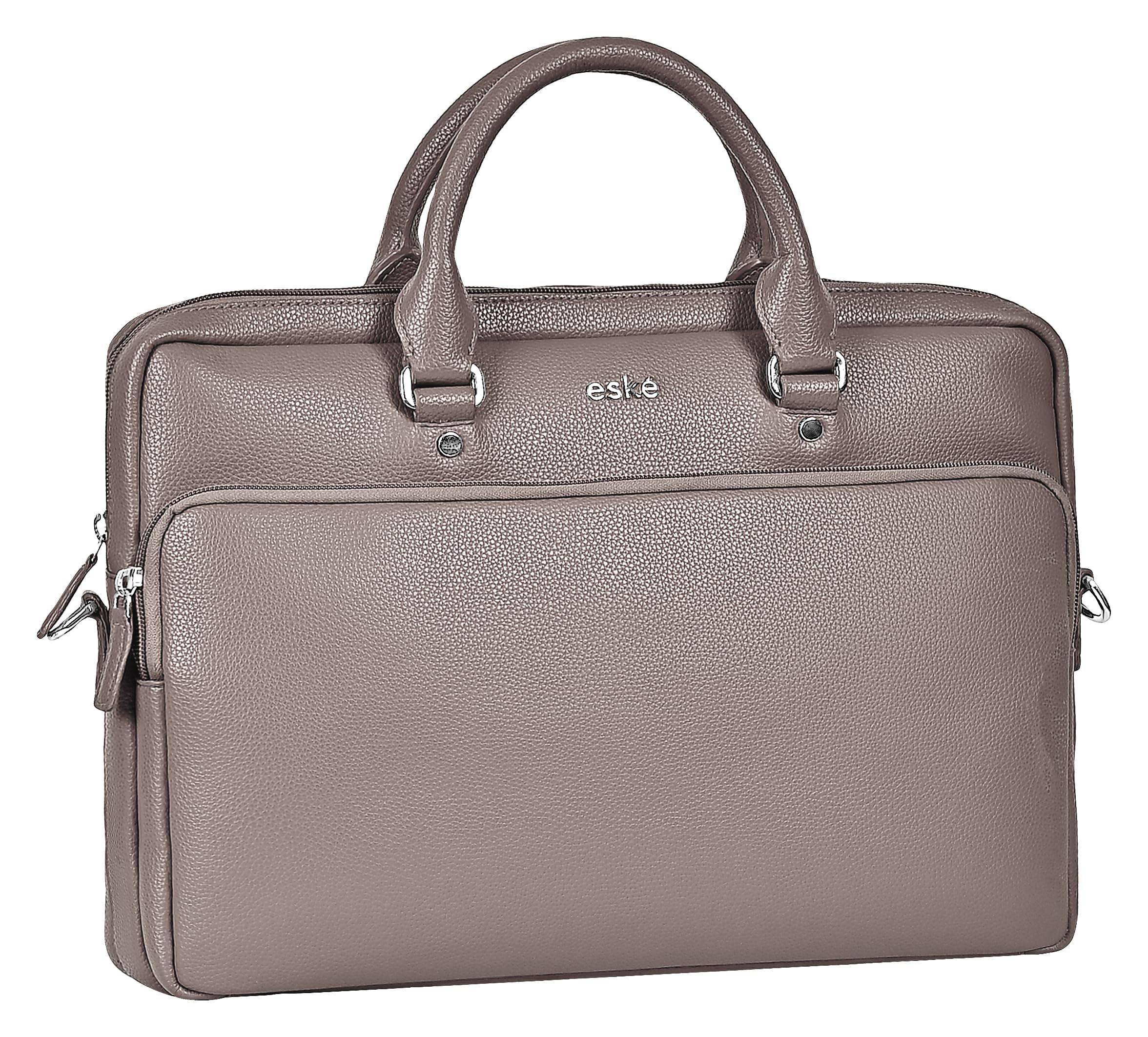 eske Danielle 15" Vegan Leather Laptop/Macbook Bag for Men, Women | Office Briefcase | Laptop Messenger Bag with Shoulder Strap | Sleek and Compact | Travel Friendly (B0D2HWP8XF) Amazon Price History, Amazon Price Tracker