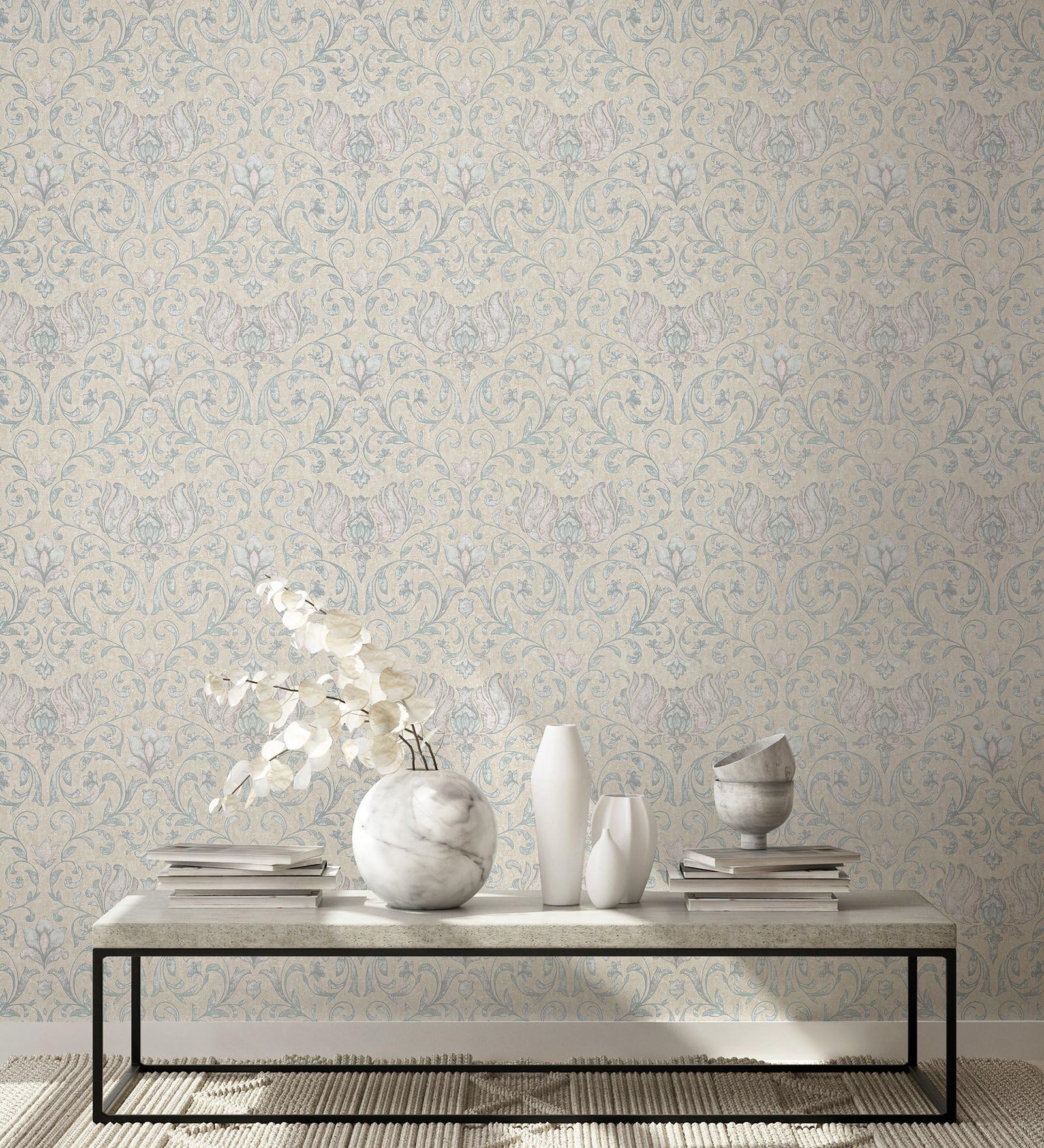 Galerie 35151 City Romance Beige Damask Wallpaper