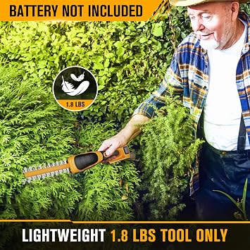 HEINPRO Hedge Trimmer Cordless Compatible with DEWALT 20V MAX Battery (No Battery), Electric Hedge Trimmer Cordless Grass Trimmer, Bush Trimmer Grass Shears Handheld for Yard, Garden, Lawn