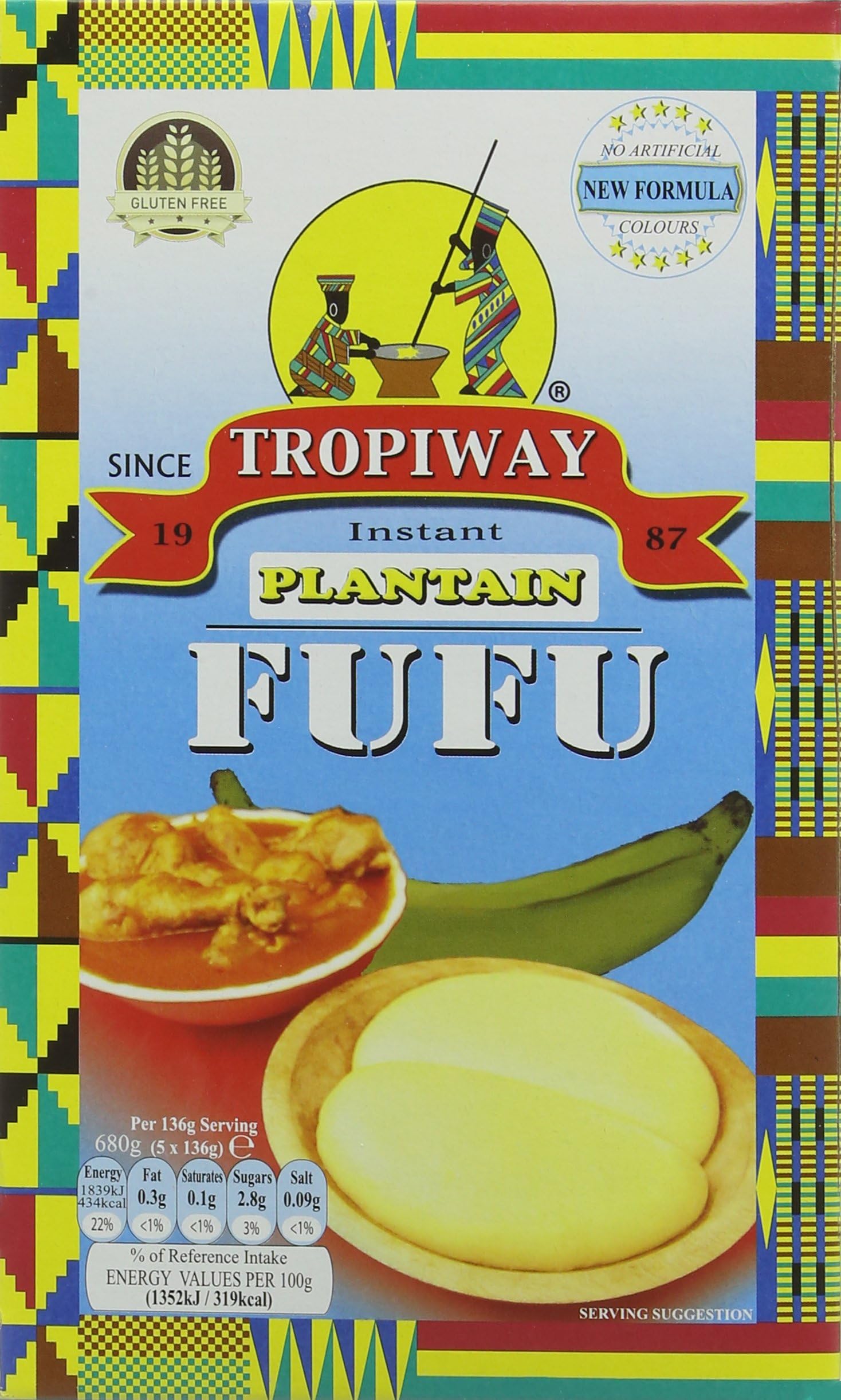Tropiway Plantain Fufu 680 g (Pack of 6)