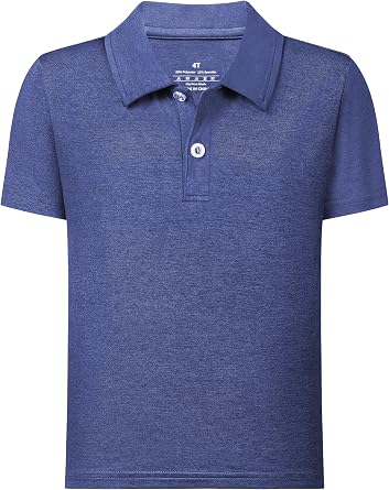 QBK Boys Active Performance Golf Polo Shirts Kids Dry Fit School Uniform for Toddler to Youth