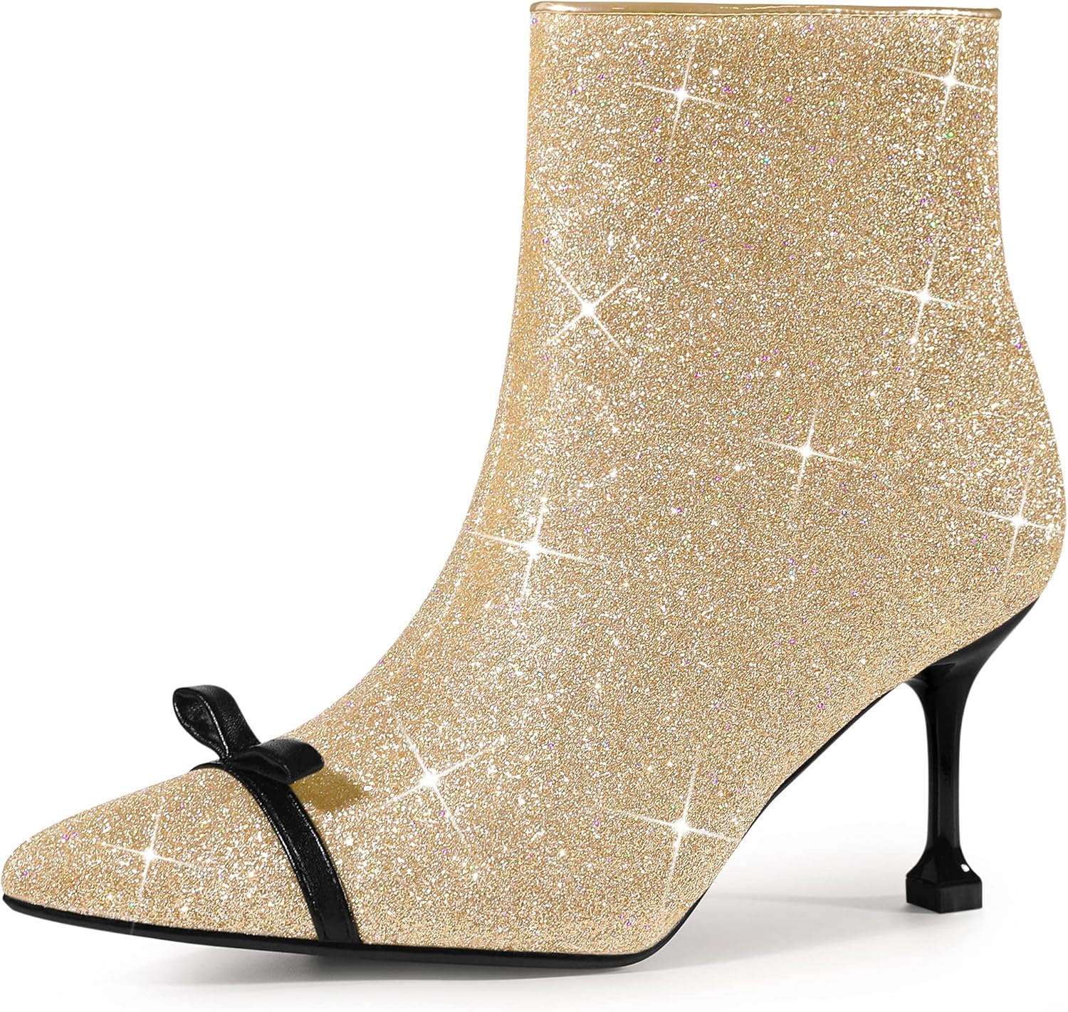 Allegra K Women's Glitter Stiletto Heel Ankle Boots Kuwait Ubuy