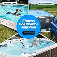 Vista 6 de Swim Tether Cinturón de viaje para natación estacionaria en piscinas y spas de natación