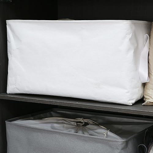Miniatura 9 de Hinwo Contenedores de almacenamiento XXL de 102 L, paquete de 4 organizadores y almacenamiento de ropa plegables con asas, contenedores para ropa,