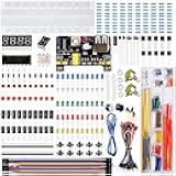 Miuzei Electronics Component Fun Kit with Supply Module, Jumper Wire, 830 Tie-Points Breadboard, Precision Potentiometer, Resistor, LED, Compatible with Arduino, Raspberry Pi, STM32