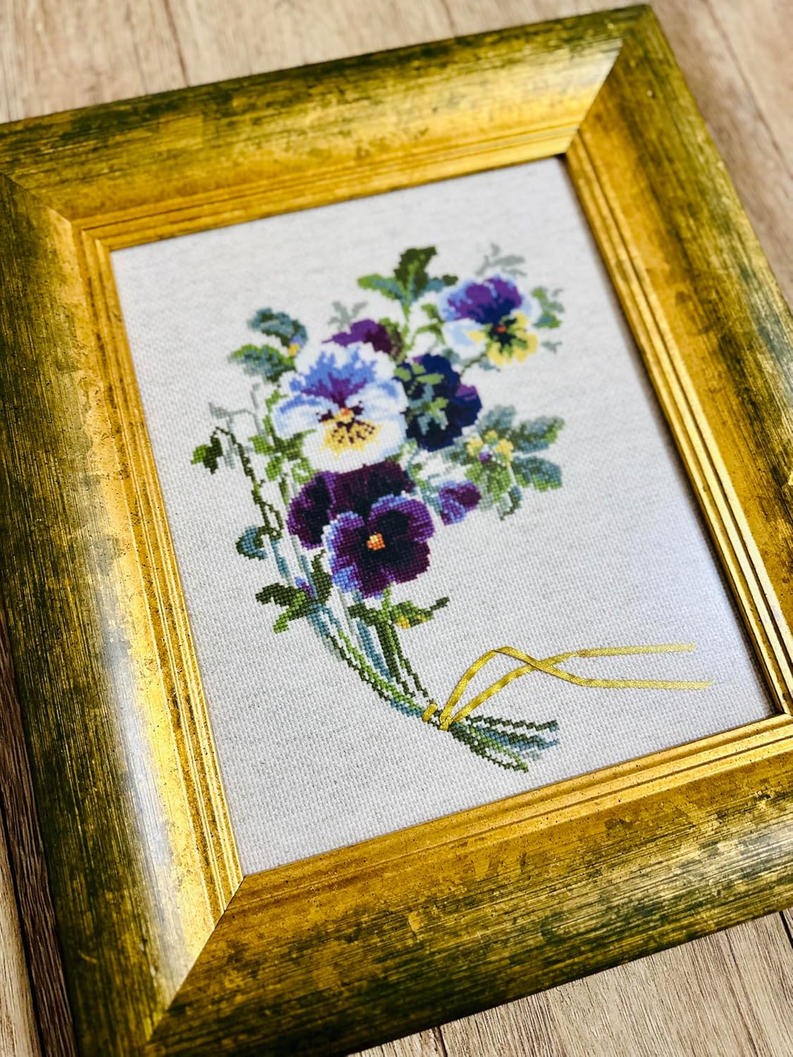 RIOLIS - Bunch of Pansies 1020, Cross Stitch Kits 9,45" x 11,81", Cross Stitch Kits for Beginners & Advanced, Crossstitching Kit Adult, Embroidery Counted Stitching Kit
