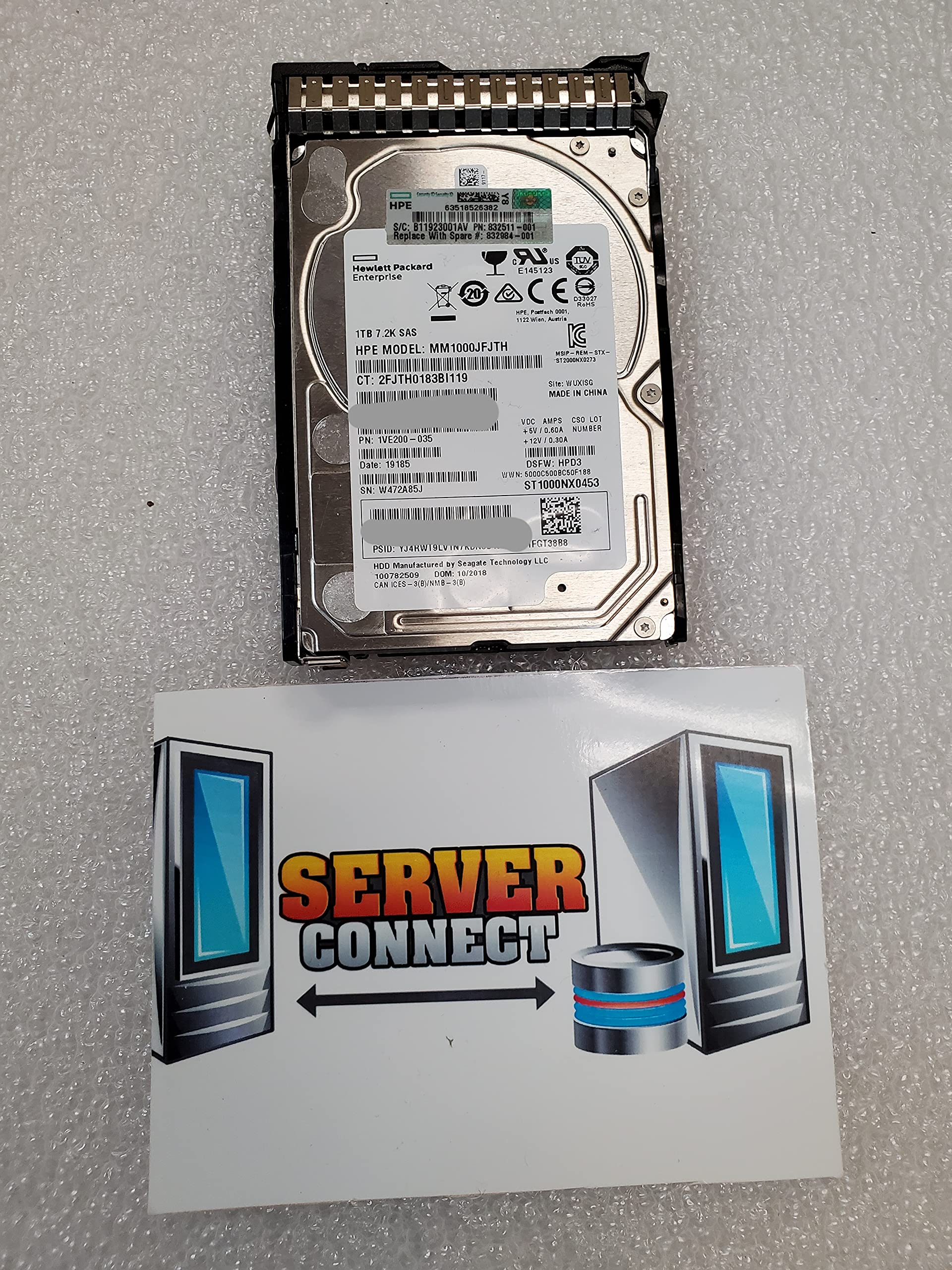 Amazon.com: HEWLETT PACKARD MM1000JFJTH HPE 1TB 7.2K 12G SFF SAS