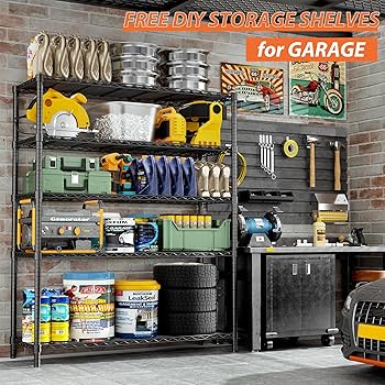 yyymaa　棚 WORKPRO 5-Tier Metal Storage Shelving Unit, 48”W x 24”D x 72