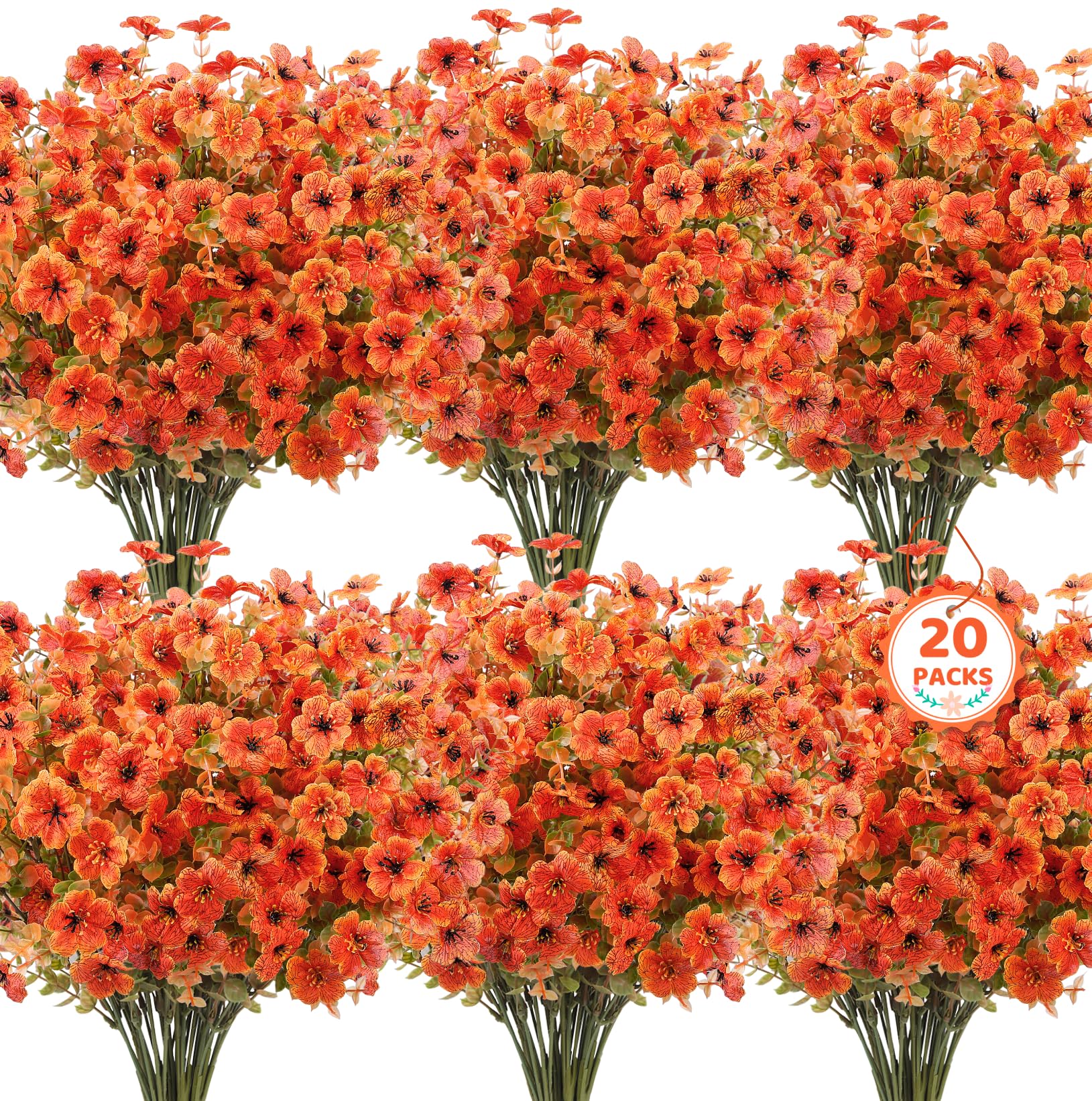 Besteek 20 Bundles Artificial Fall Flowers