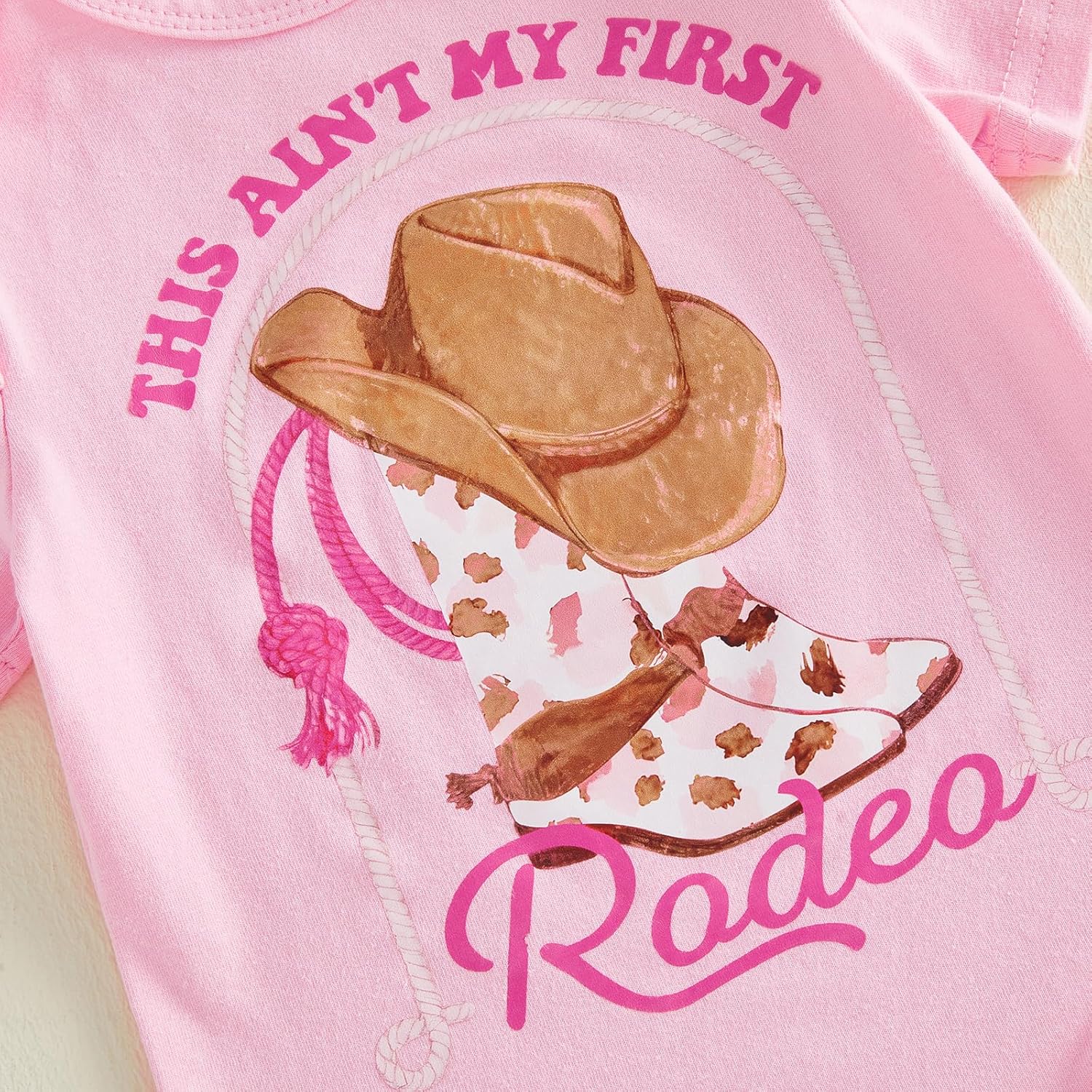 Madjtlqy Western Baby Girl Summer Clothes My 1st Rodeo Short Sleeve Romper Shorts Headband Set Cute Infant Cowgirl Outfits - Image 6