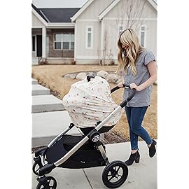 Copper Pearl Multi-Use Cover: Car Seat Covers, Nursing Cover, and Stroller Cover for Sun - Stretchy Fabric, All-Season Use, Stylish Designs, Easy Access for Moms - Caroline
