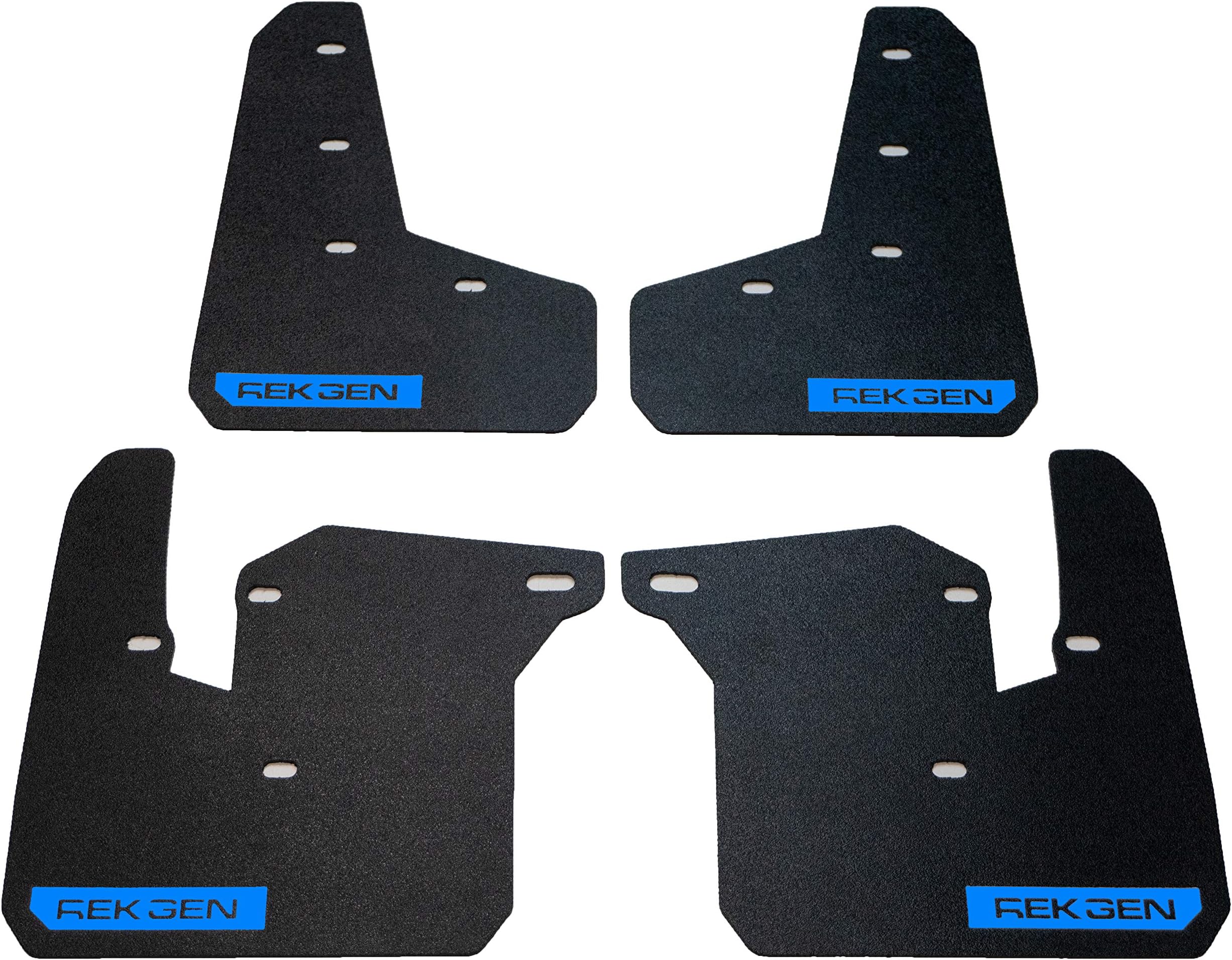REK GENRally Mud Flaps with Race Blue Logo Compatible with 2015-2021 Subaru WRX/STI - Mounting Hardware & Instructions Included.