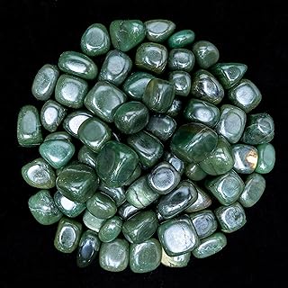 Crocon 1LB Green Aventurine Tumbled Stones and Crystals Bulk 2000+ Carats Natural Crystal Kit for Reiki Healing Crystal Polished, Tumble Stones, Chakra Balancing, Gift, Home Decor Size : 20-25 mm