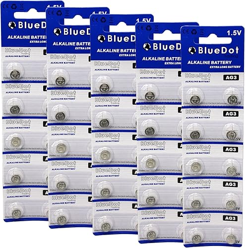 BlueDot Trading AG3 LR41 SR41 392 196 Pila de moneda de botón alcalino 1.55v Batería para relojes, calculadoras, juguetes, otros productos