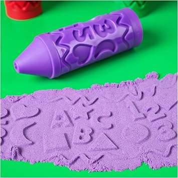 Kinetic Sand Stamp N' Roll 4-Pack, Moldable Play Sand Sensory Toys, Ages 3+