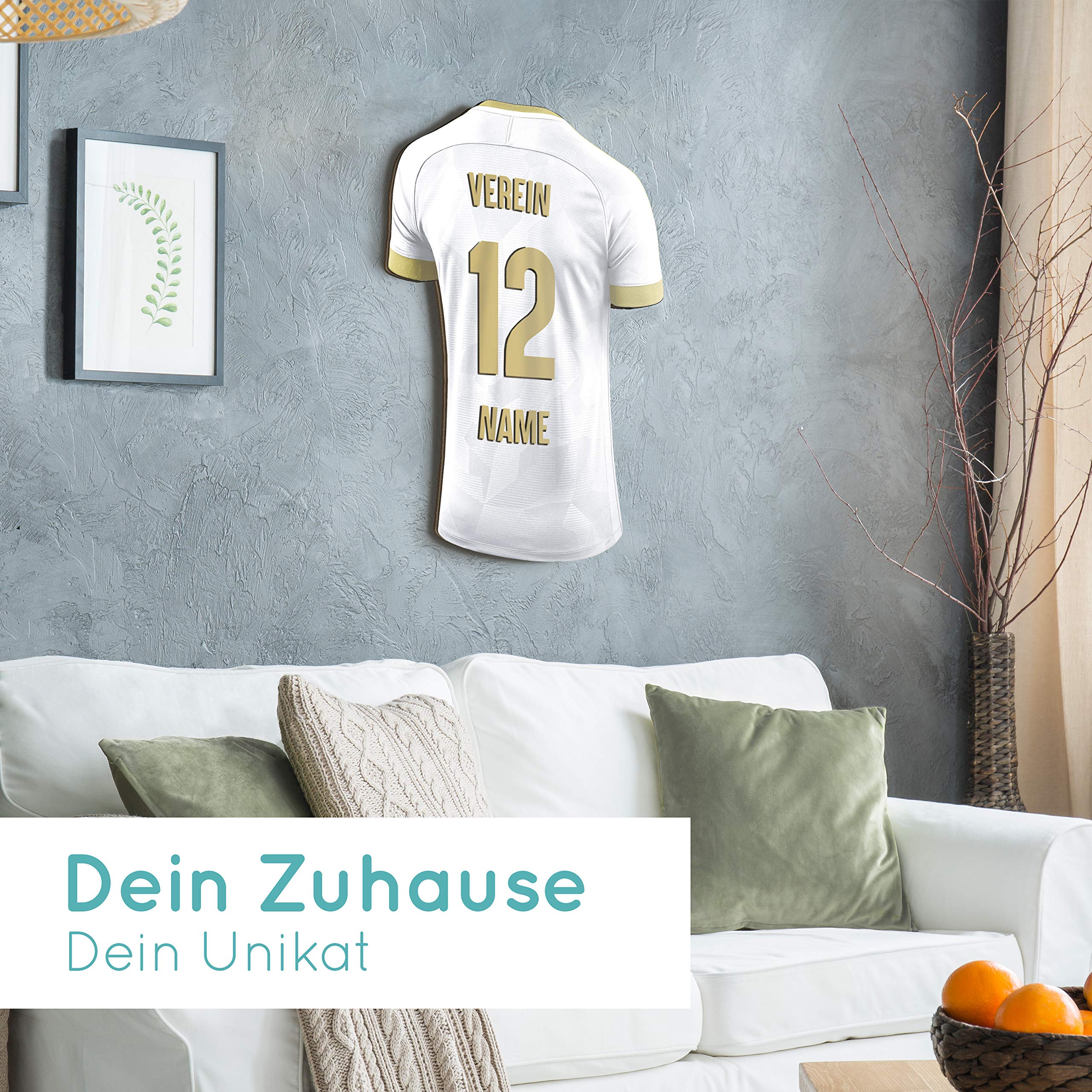Elbeffekt Trikotlampe für Madrid Fans aus Holz - personalisierbares Geschenk - schenke Dein individuellen Madrid Fanartikel aus Echtholz
