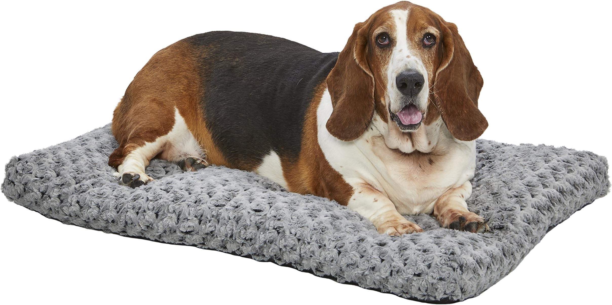 Deluxe Super Plush Pet Beds, Machine Wash & Dryer Friendly, 1-Year Warranty 36-Inch gray 277394