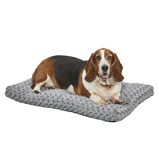 MidWest Homes for Pets Ombré Swirl Plush Pet Bed; 91.44 cm (36-Inch) Long Pet Bed for Toy Dog/Cat Breeds; Gray; Model 40636-SGB