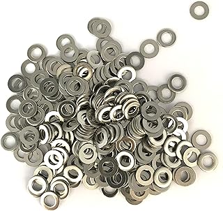 M5 Flat Washer, 304 Stainless Steel, 5mm ID, 10mm OD, 1mm Thickness, Plain Finish, for Bolt and Screw (Pack of 250)