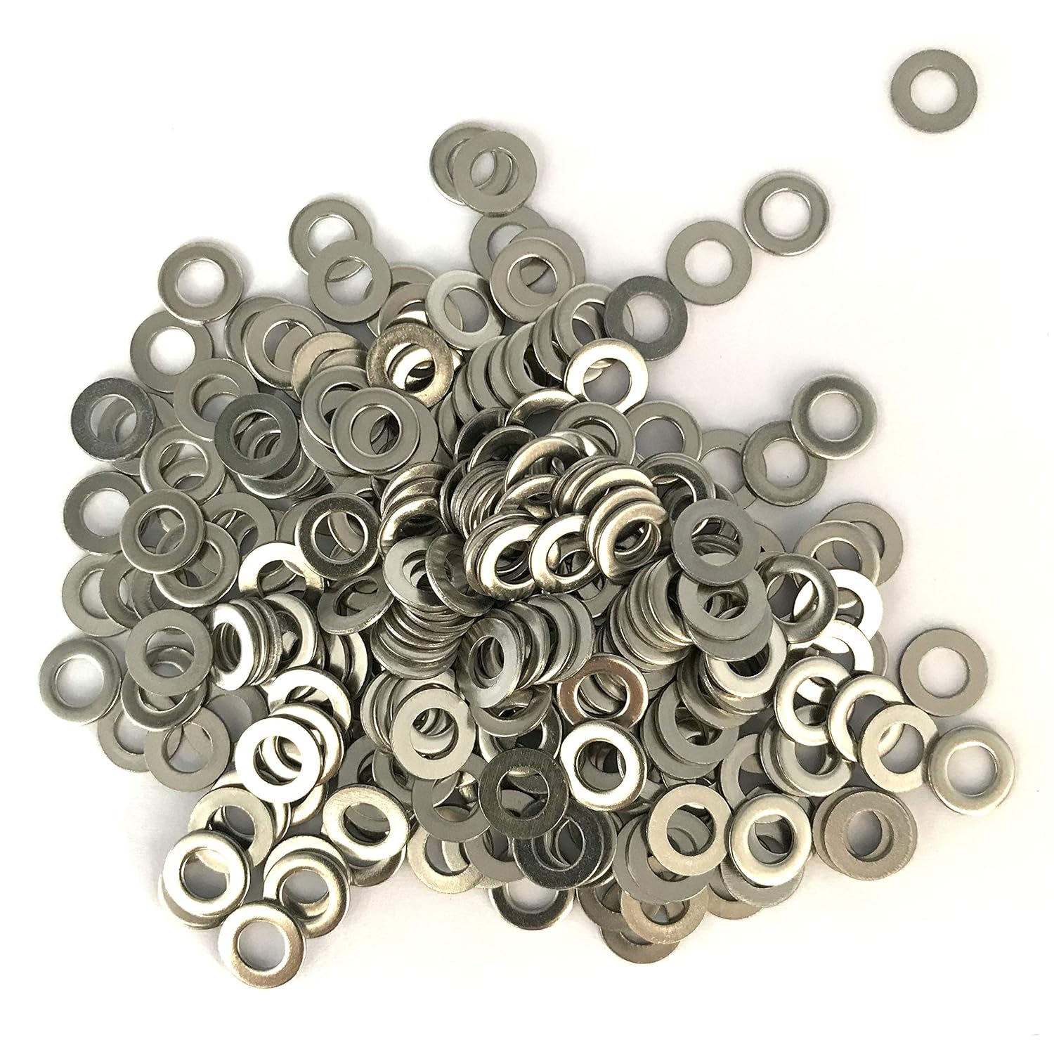 M5 Flat Washer, 304 Stainless Steel, 5mm ID, 10mm OD, 1mm Thickness