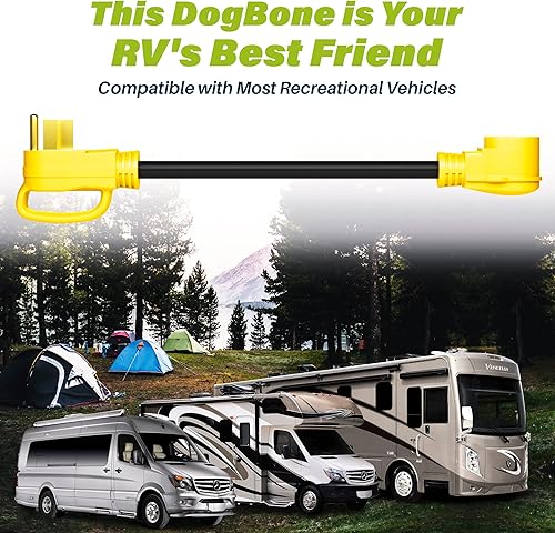 Miniatura 5 de Cable adaptador de interruptor de transferencia de generador de 4 clavijas de 50 amperios a 30 amperios, macho de 50 amperios a hembra de 30