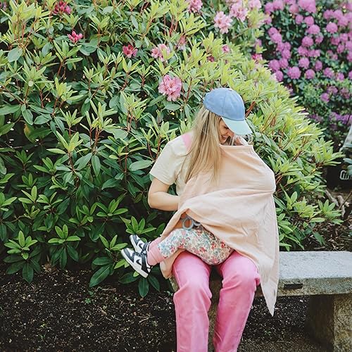 Miniatura 8 de mushie Funda de lactancia (niebla) 100% algodón orgánico transpirable Privacidad para lactancia materna