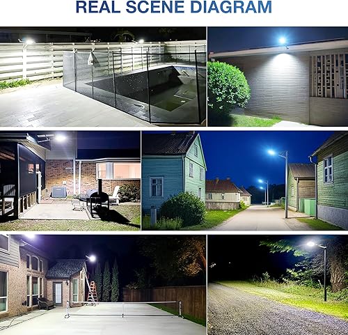 Vista 8 de 10000W Commercial Split Solar Street Light Outdoor, Solar Lights Outdoor Waterproof for Parking Lot, Dusk to Dawn Solar Flood Light with Remote