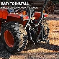 Vista 3 de YITAMOTOR Enganche de remolque receptor de 3 puntos de 2 pulgadas Categoría 1 Adaptador de barra de tracción de tractor resistente compatible