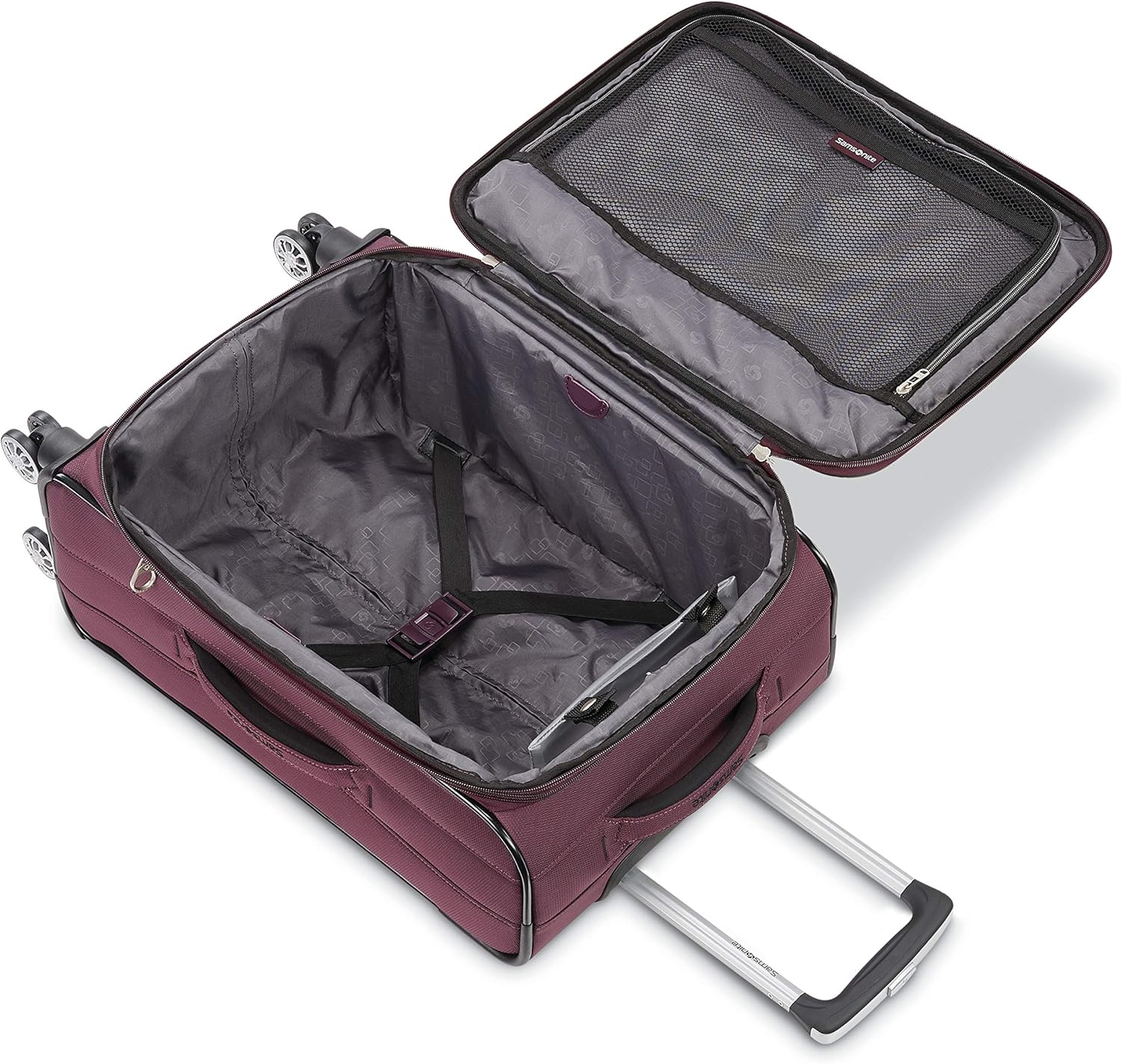  | Samsonite Ascella X Softside Expandable Luggage with Spinner Wheels, Plum, Carry-On 20-Inch | Suitcases