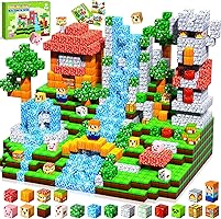 Pourbibi Magnetische Bausteine, Magnetbausteine Magnetspielzeug,Magnetische Bauwelt Spielzeug Magnetblöcke für Kinder ab...