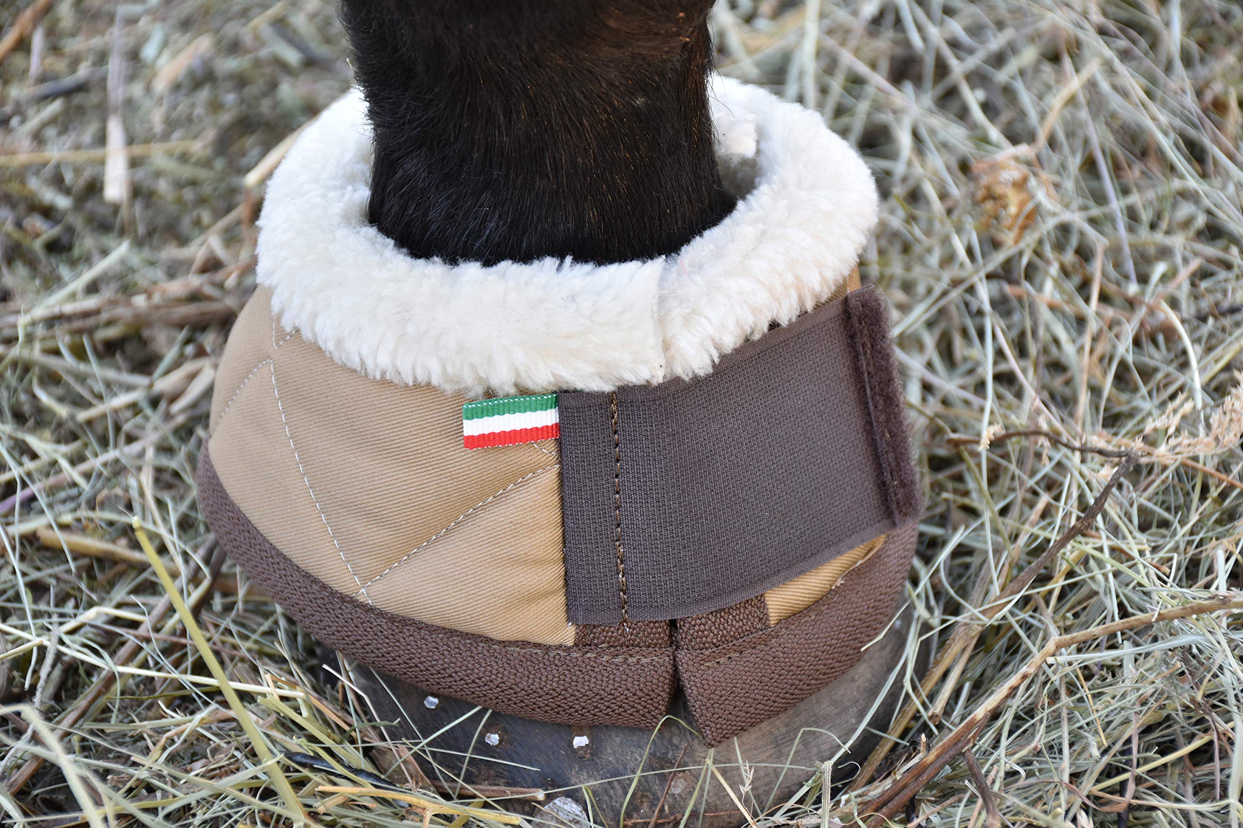 LOVEHORSES Ocieplacz do koronek z ekologicznej ceramiki. Stymuluje wzrost podkowy. Standard 100 certyfikowany przez Oeko-TEX® - 100% Made in Italy (ciemnobrązowy - duży)