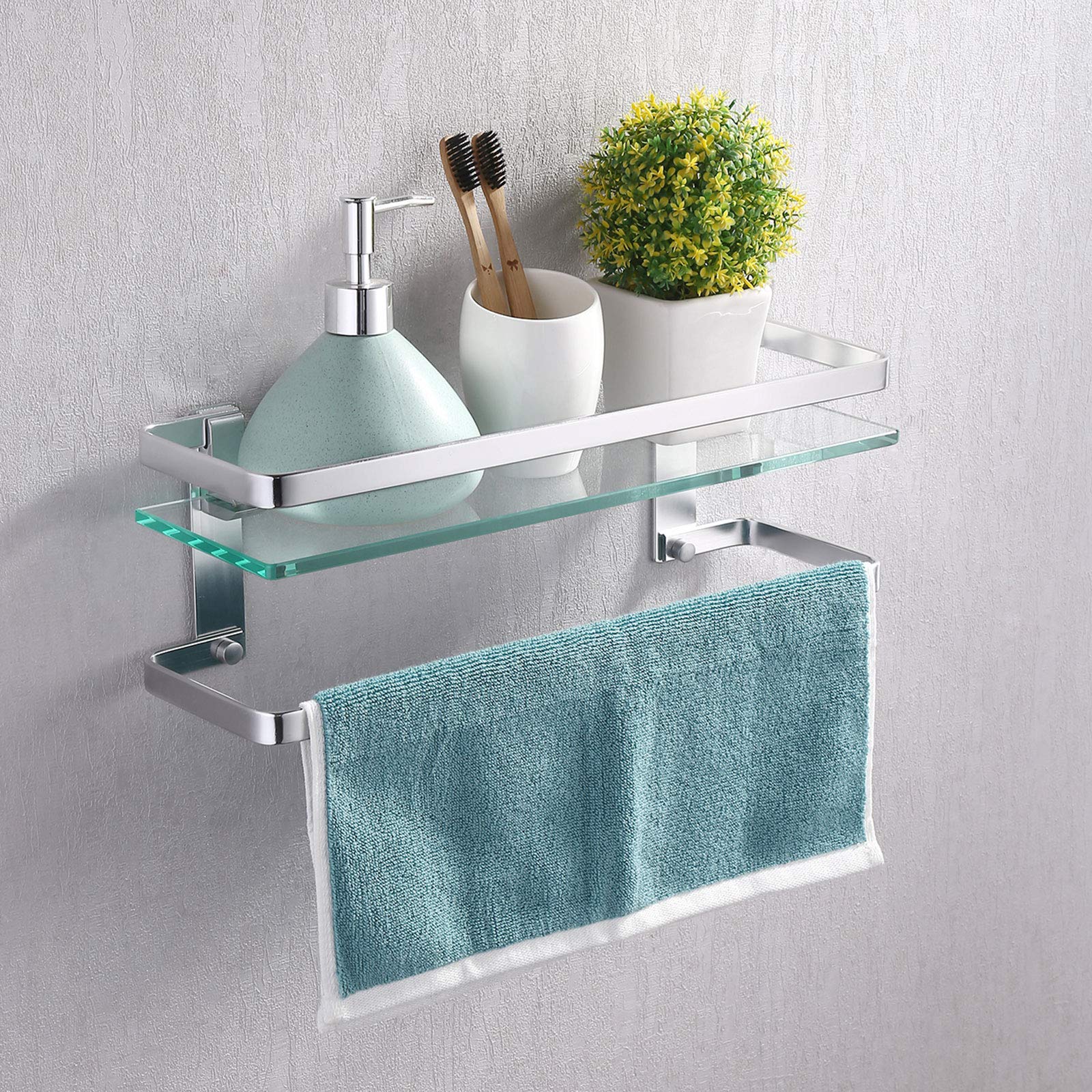 Bathroom Glass Shelves Decor For You