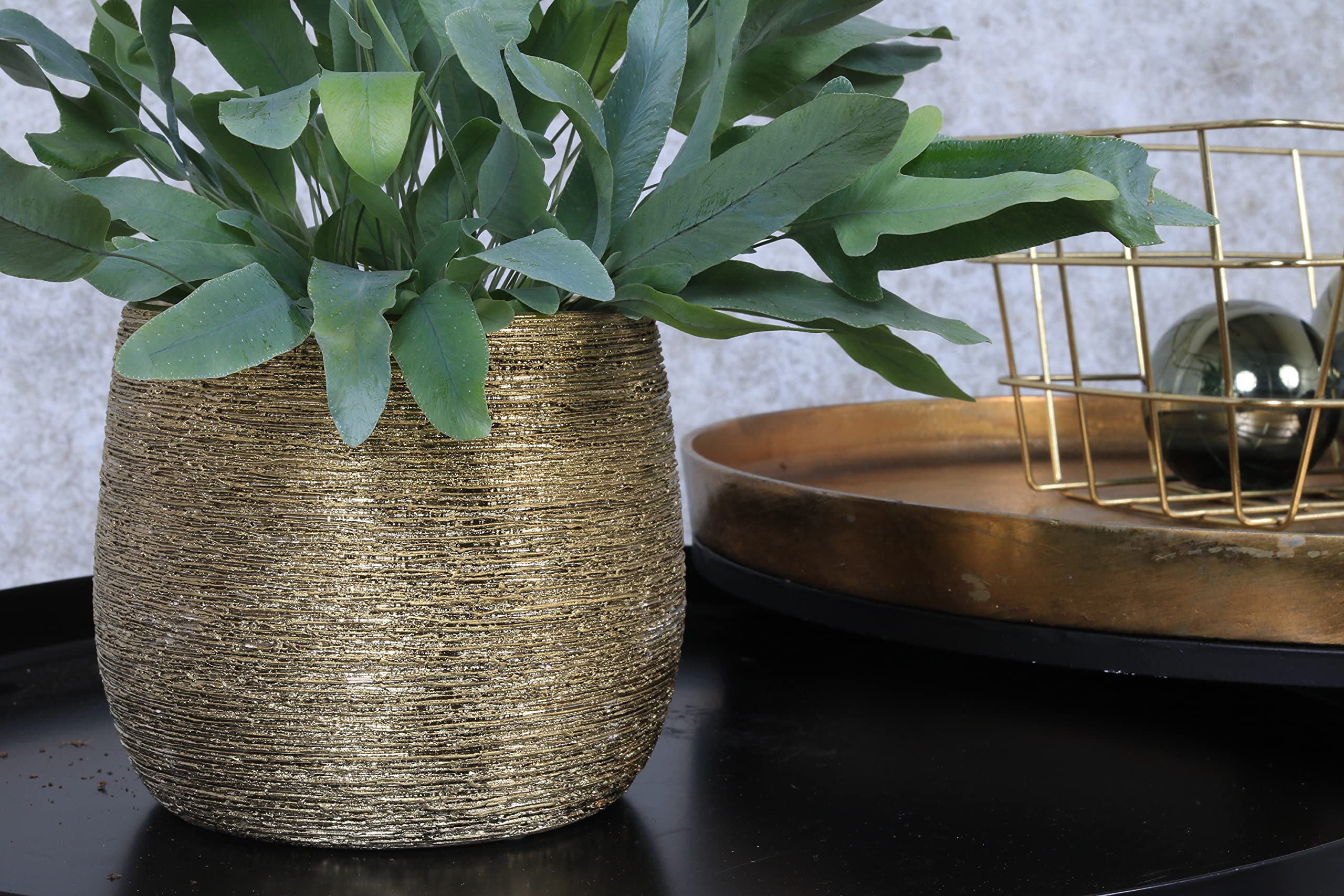 graue pflanztöpfe NEU !! 2.Wahl !! Großer Blumentopf Pflanzschale winterfest grau anthra – La  Casa main image 1