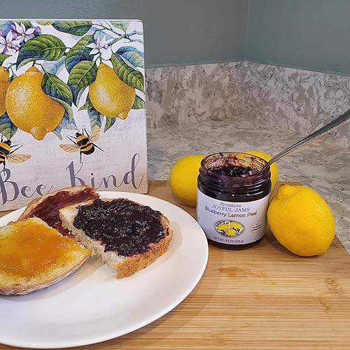 Miniatura 10 de Mermelada prémium de cáscara de limón y arándanos. 70 por ciento de fruta y menos azúcar que la mayoría de las marcas. Sabor increíble. Untable.
