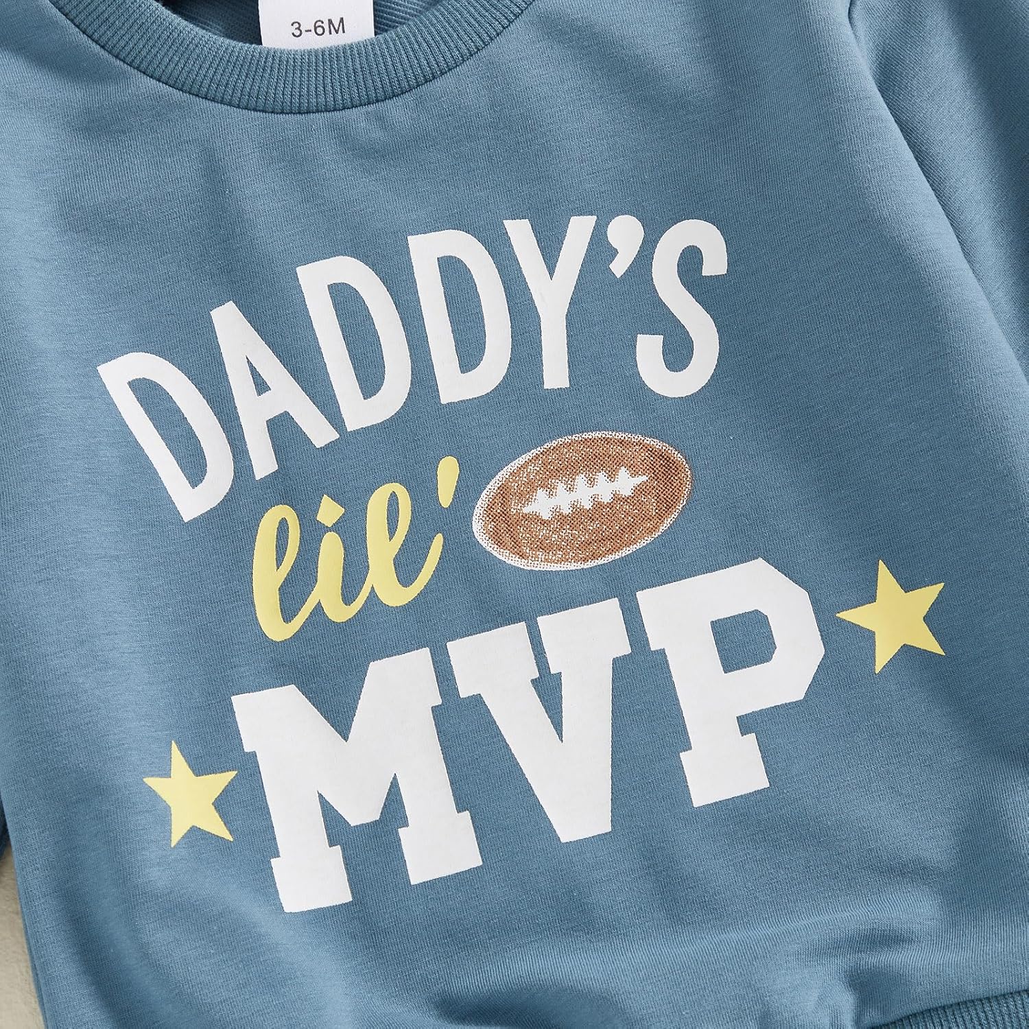 Toddler Baby Boy Sweatshirt Outfit Football Long Sleeve Shirt Jogger Pants Fall Outfits Winter Clothes Set - Image 4