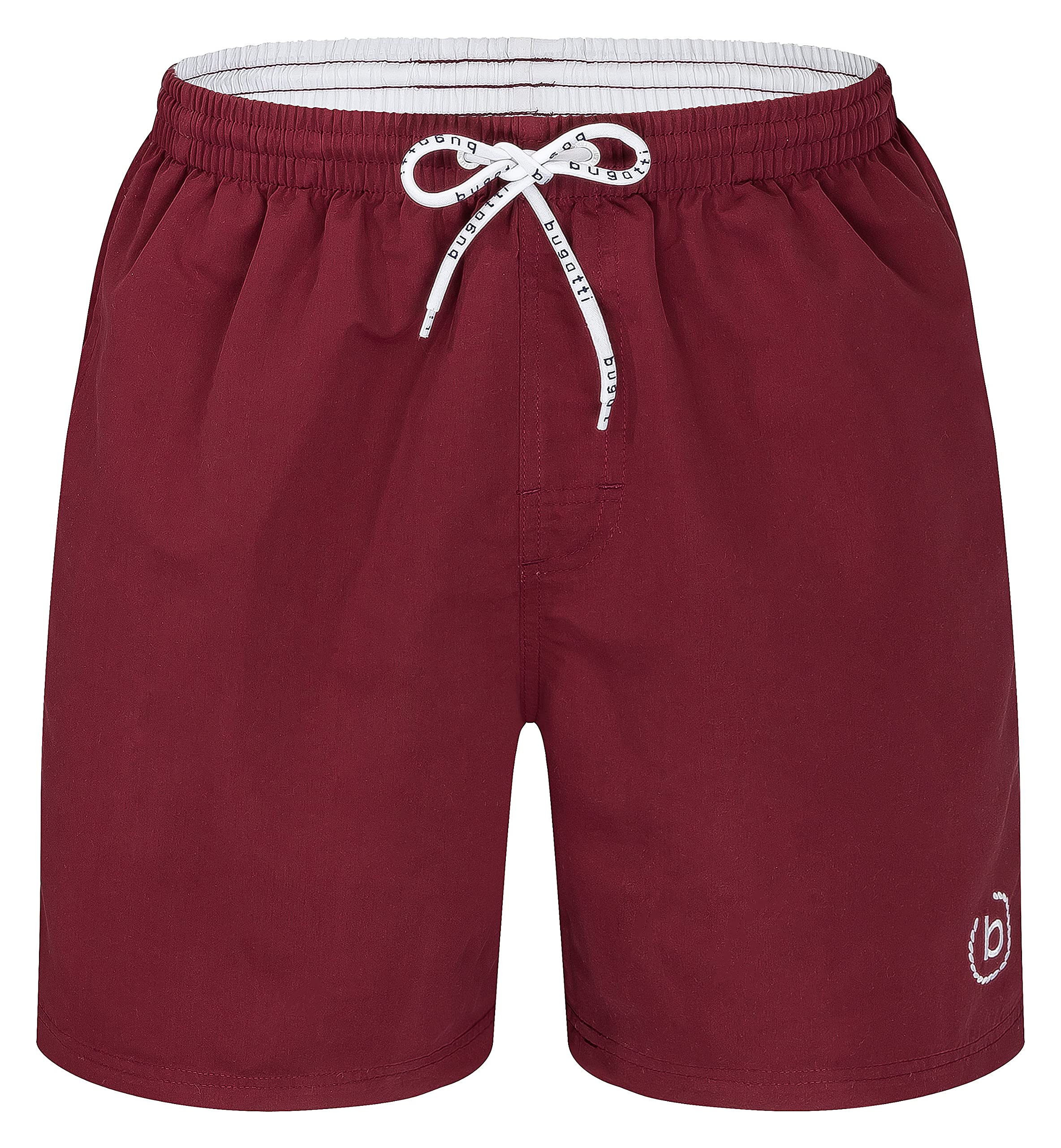 Bugatti Men's Darkred Bugatti® - Swimming Shorts In Navy Blue, Turquoise Or Black, L