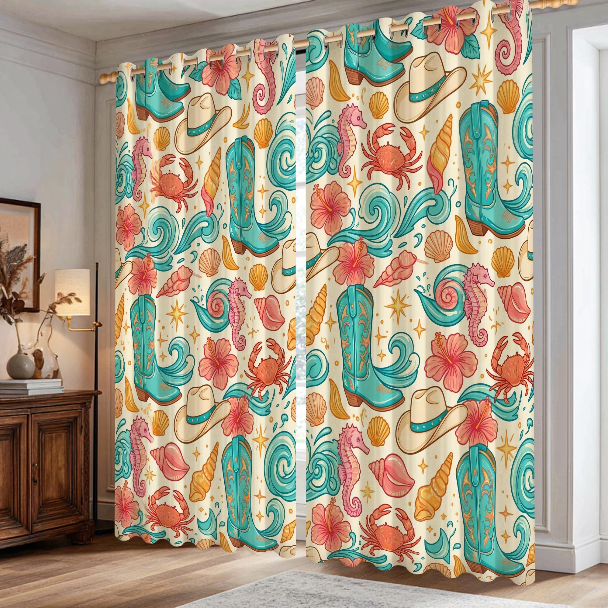 Rideaux occultants lavable en machine pour chambre à coucher