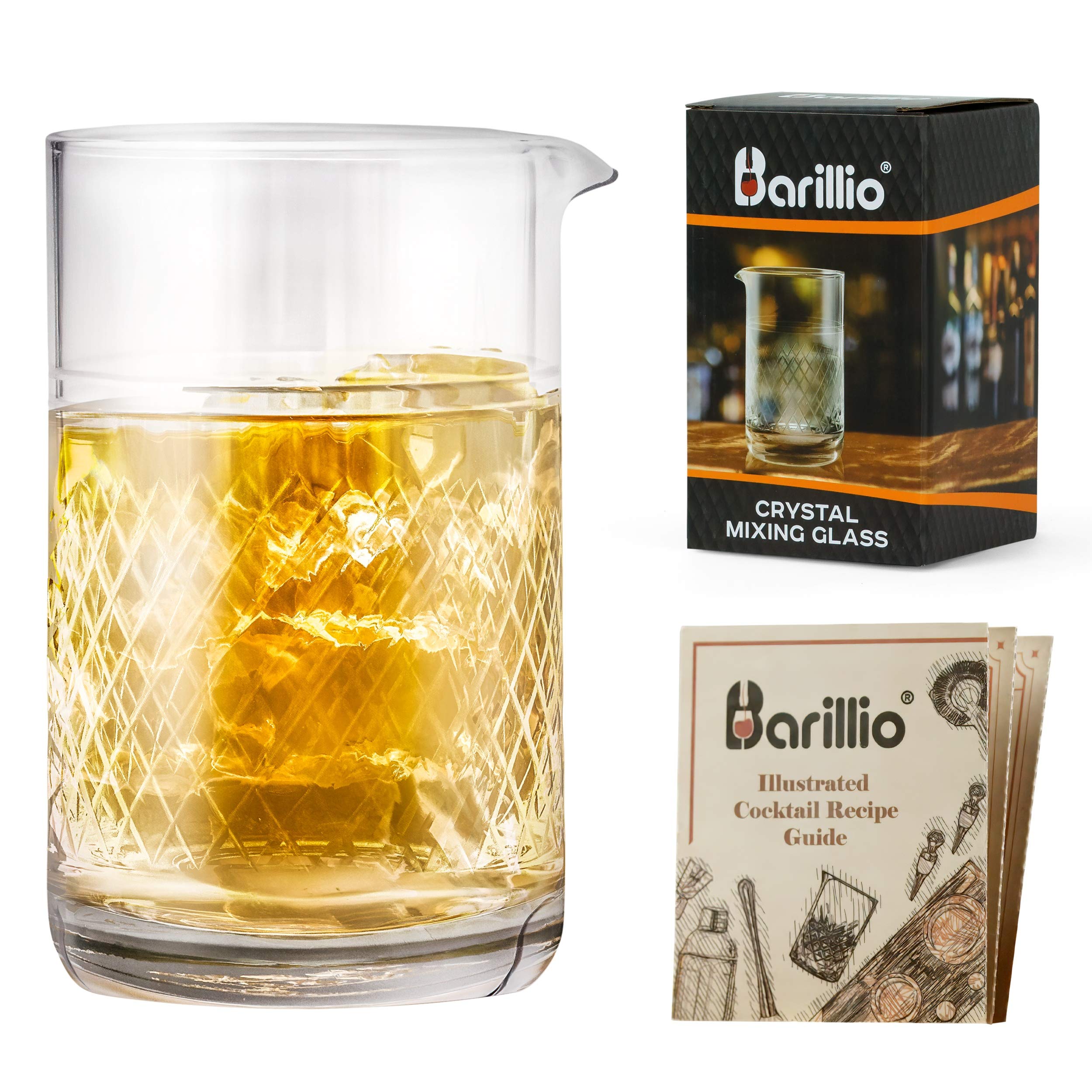 Buy Barillio 20 Oz Crystal Cocktail Mixing Glass Set Seamless Mixing