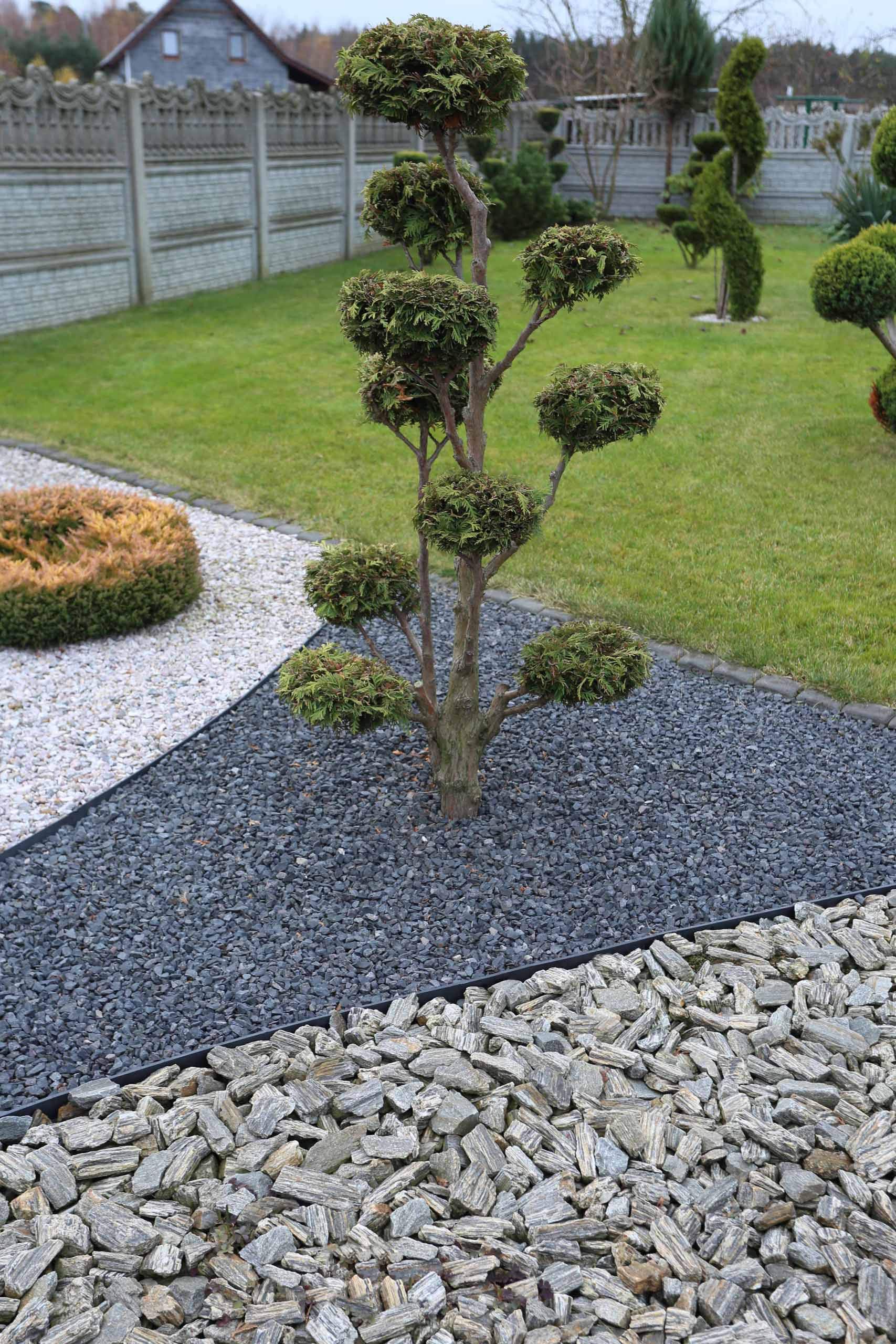 Bordo da Giardino in plastica, 4cm di Altezza - Nero 50 Metri + 150 Chiodi di Fissaggio
