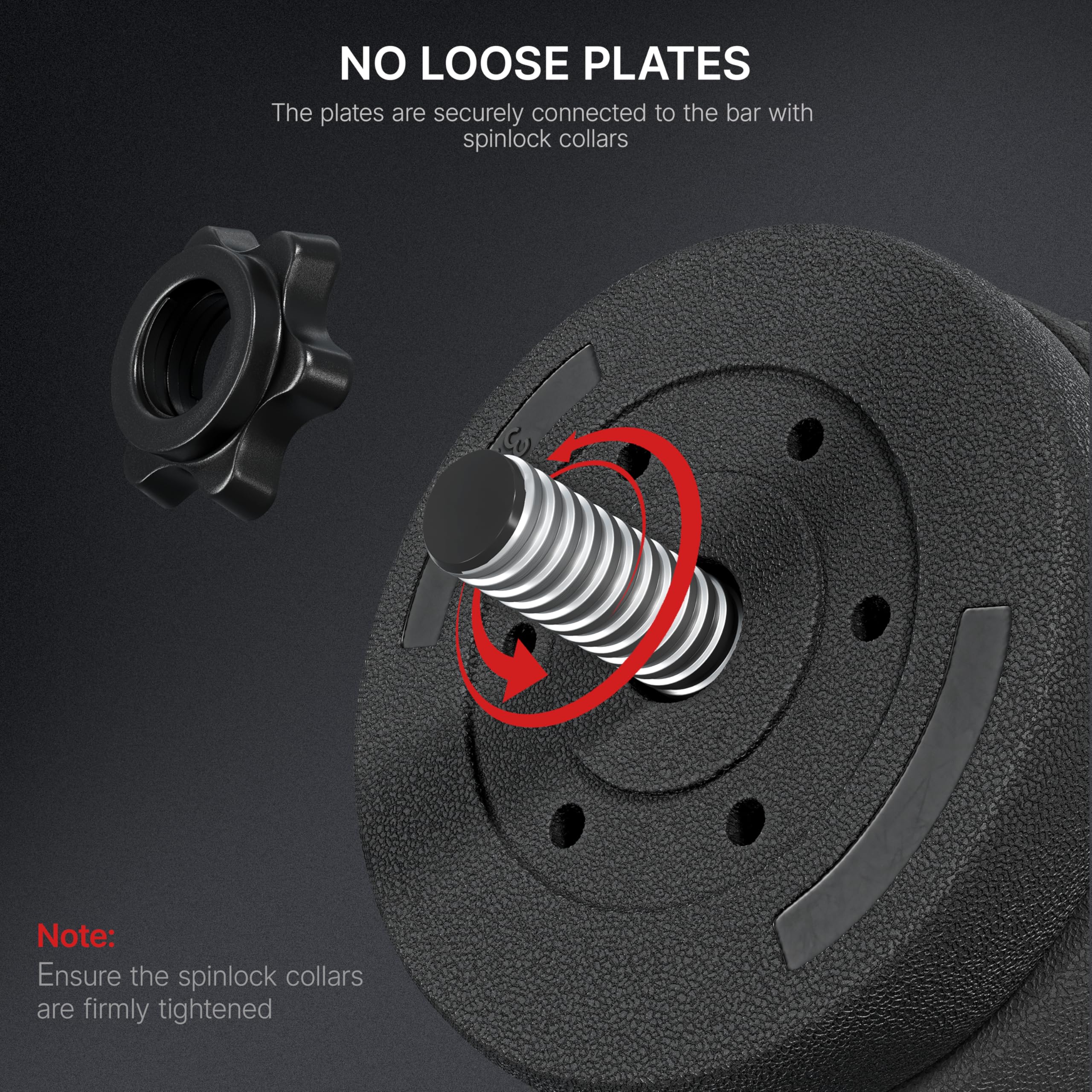 Yaheetech Kit Mancuernas Ajustables Juego de Pesas y Mancuernas para Casa o Gimnasio Mancuernas Musculacion con Cerraduras de Estrella