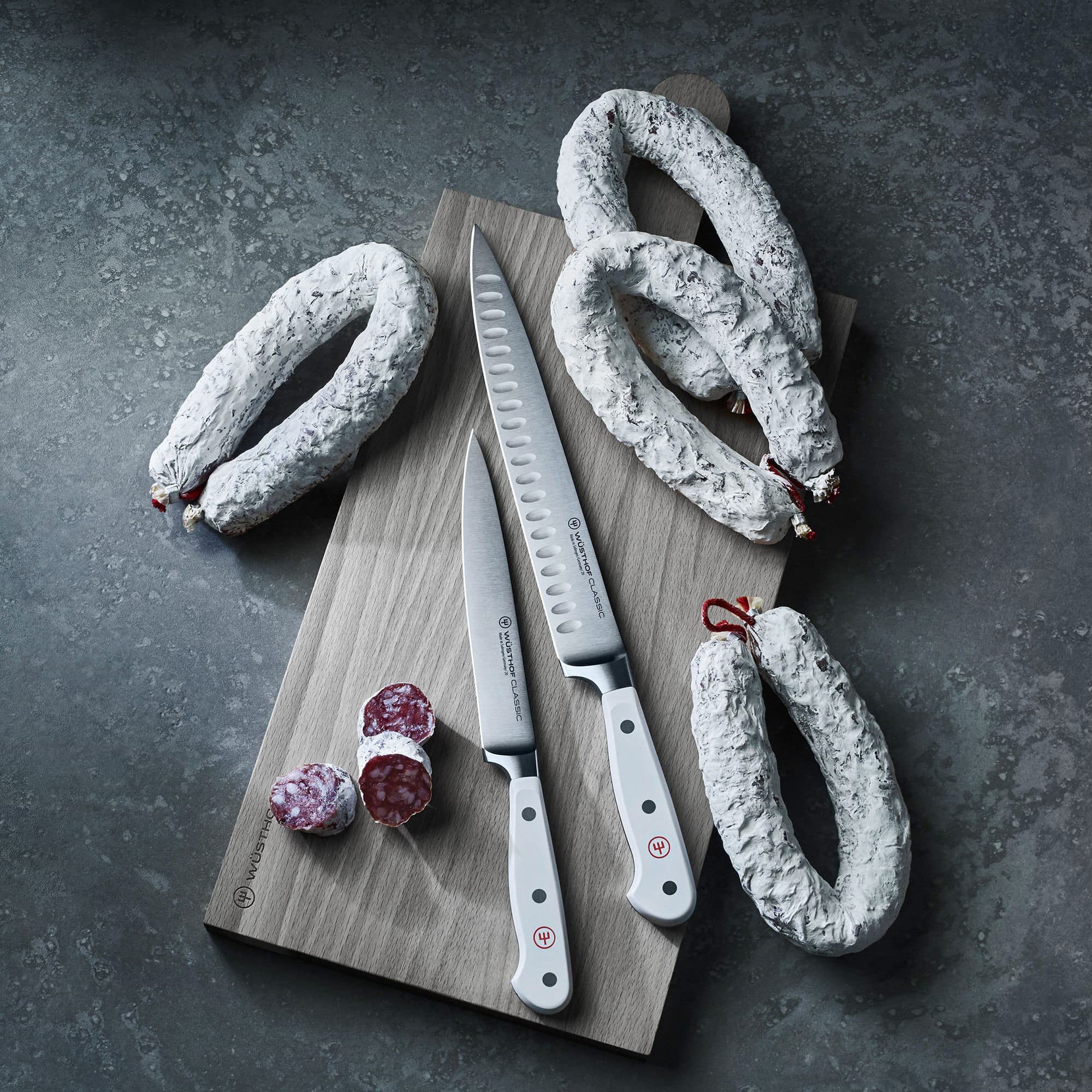 WÜSTHOF Classic Coltello prosciutto 16 cm, bianco