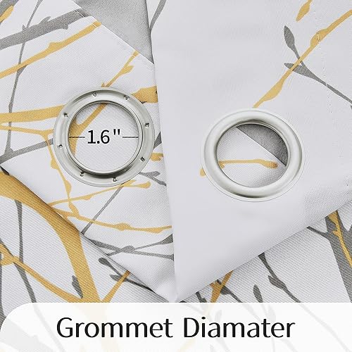 Vista 4 de Fmfunctex. - Cortinas con estampado de ramas. Rama Amarillo