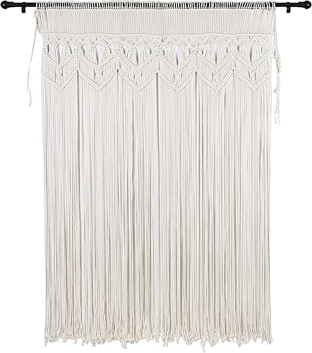 Miniatura 9 de Cortinas bohemias de macramé para puertapuerta, divisores de habitación, despedida de soltera, fondo de fotos de baby shower, 52 pulgadas de ancho x
