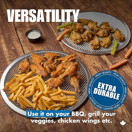 Miniatura 13 de Norjac 8 Inch Pizza Screen, 12 Pack – Aluminum Mesh for Oven, Seamless, Rust-Free, Durable Baking Trays for Crispy Crusts